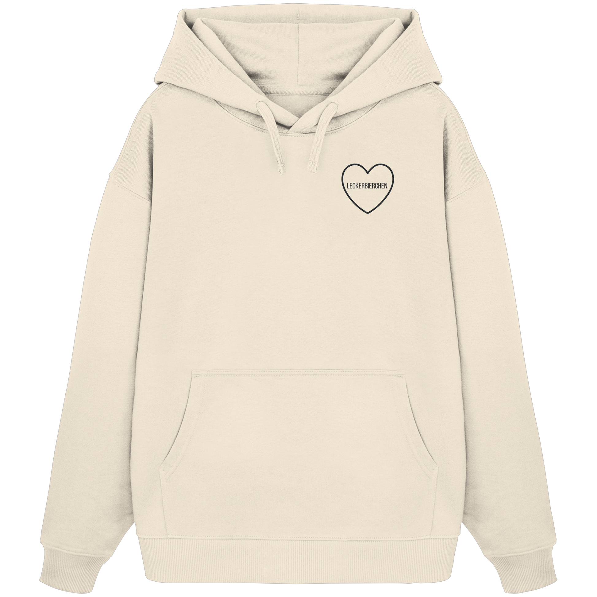UNDRSTMNT Lecker Bierchen Stickmuster - Organic Oversize Hoodie (Stick)