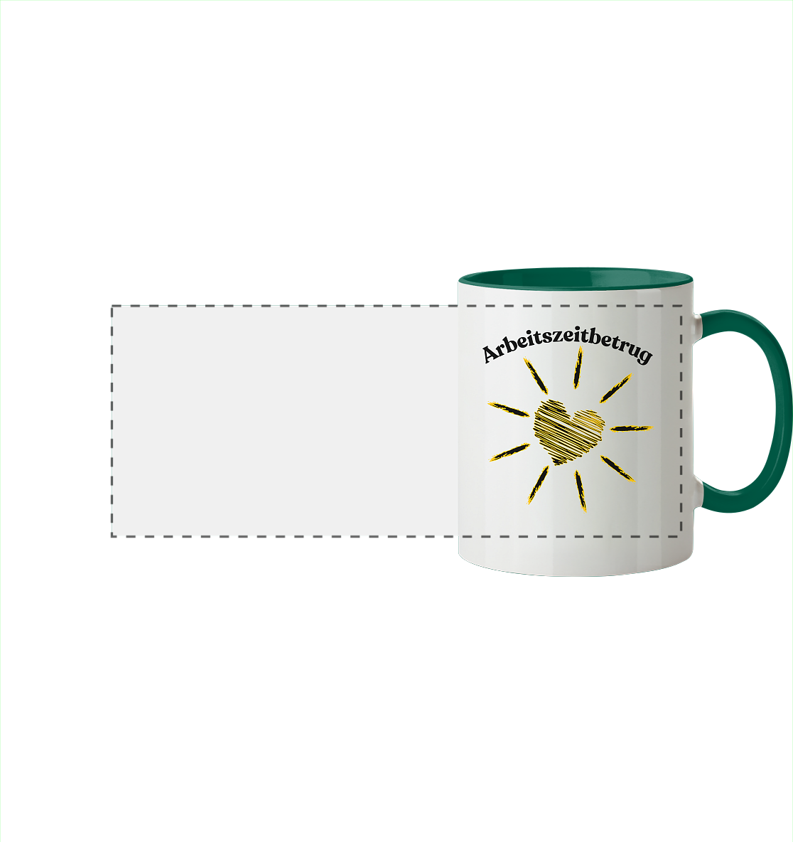 Arbeitszeitbetrug Kollektion - Panorama Tasse zweifarbig