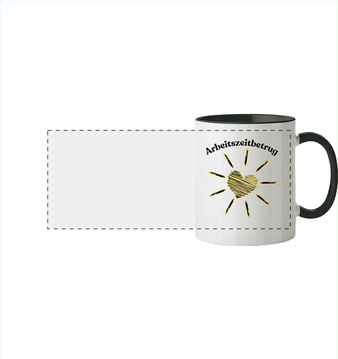 Arbeitszeitbetrug Kollektion - Panorama Tasse zweifarbig
