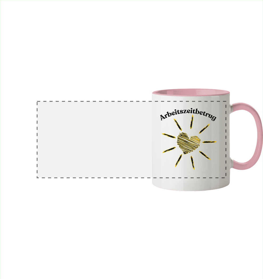 Arbeitszeitbetrug Kollektion - Panorama Tasse zweifarbig