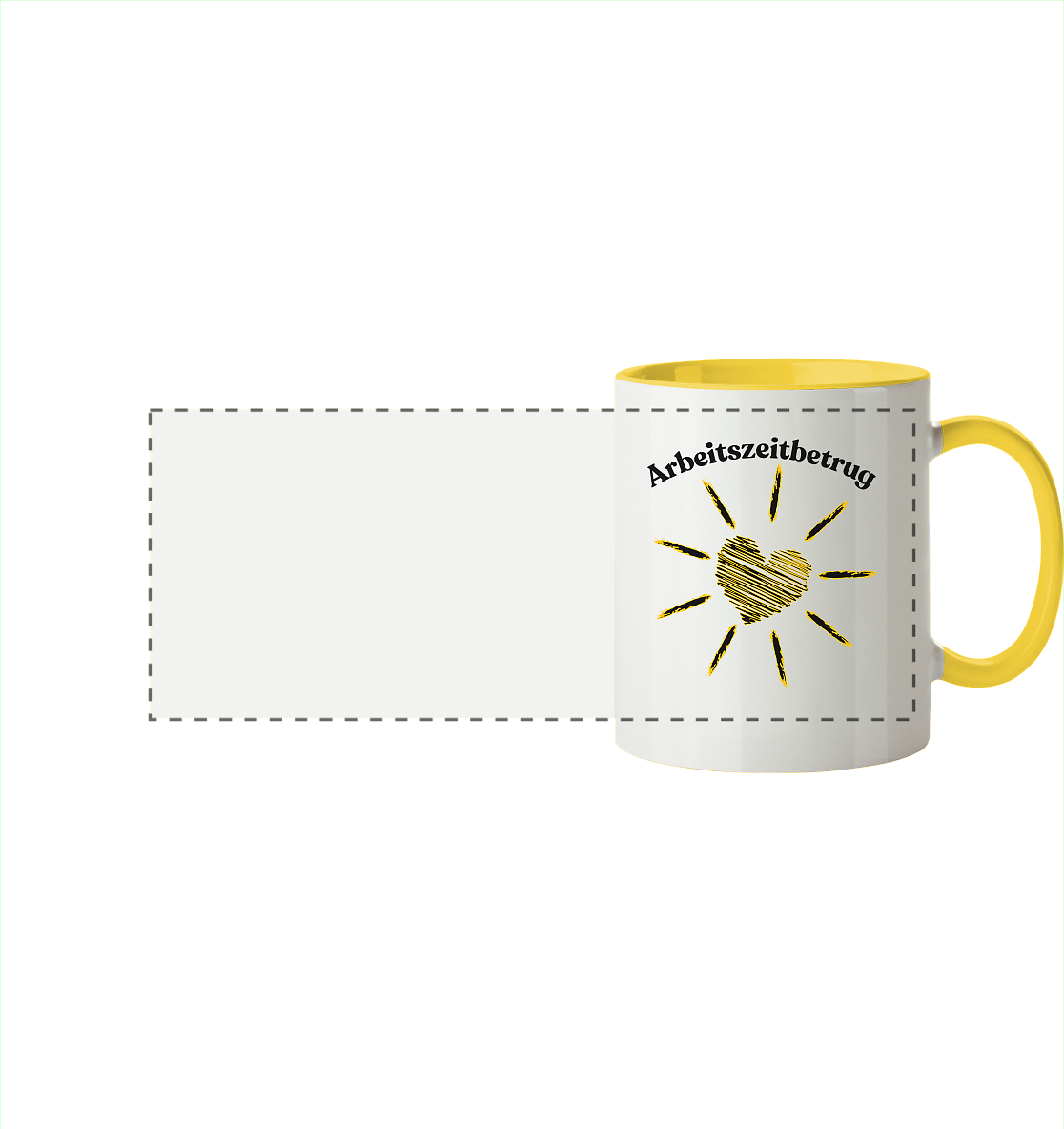 Arbeitszeitbetrug Kollektion - Panorama Tasse zweifarbig