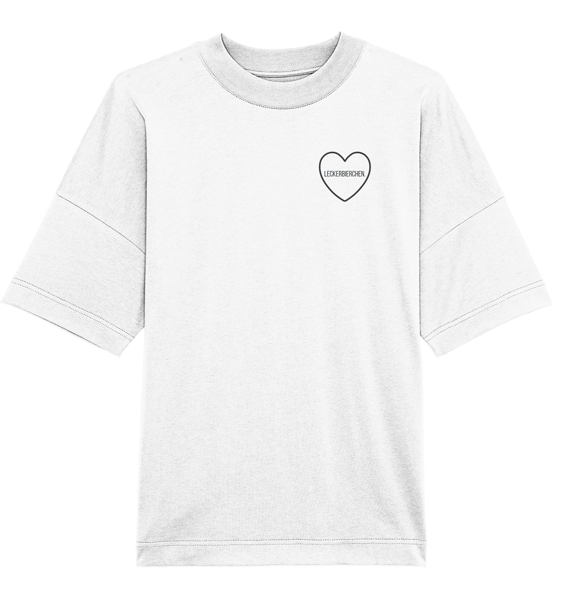 UNDRSTMNT Lecker Bierchen Stickmuster - Organic Oversize Shirt (Stick)