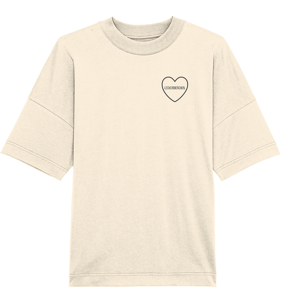 UNDRSTMNT Lecker Bierchen Stickmuster - Organic Oversize Shirt (Stick)