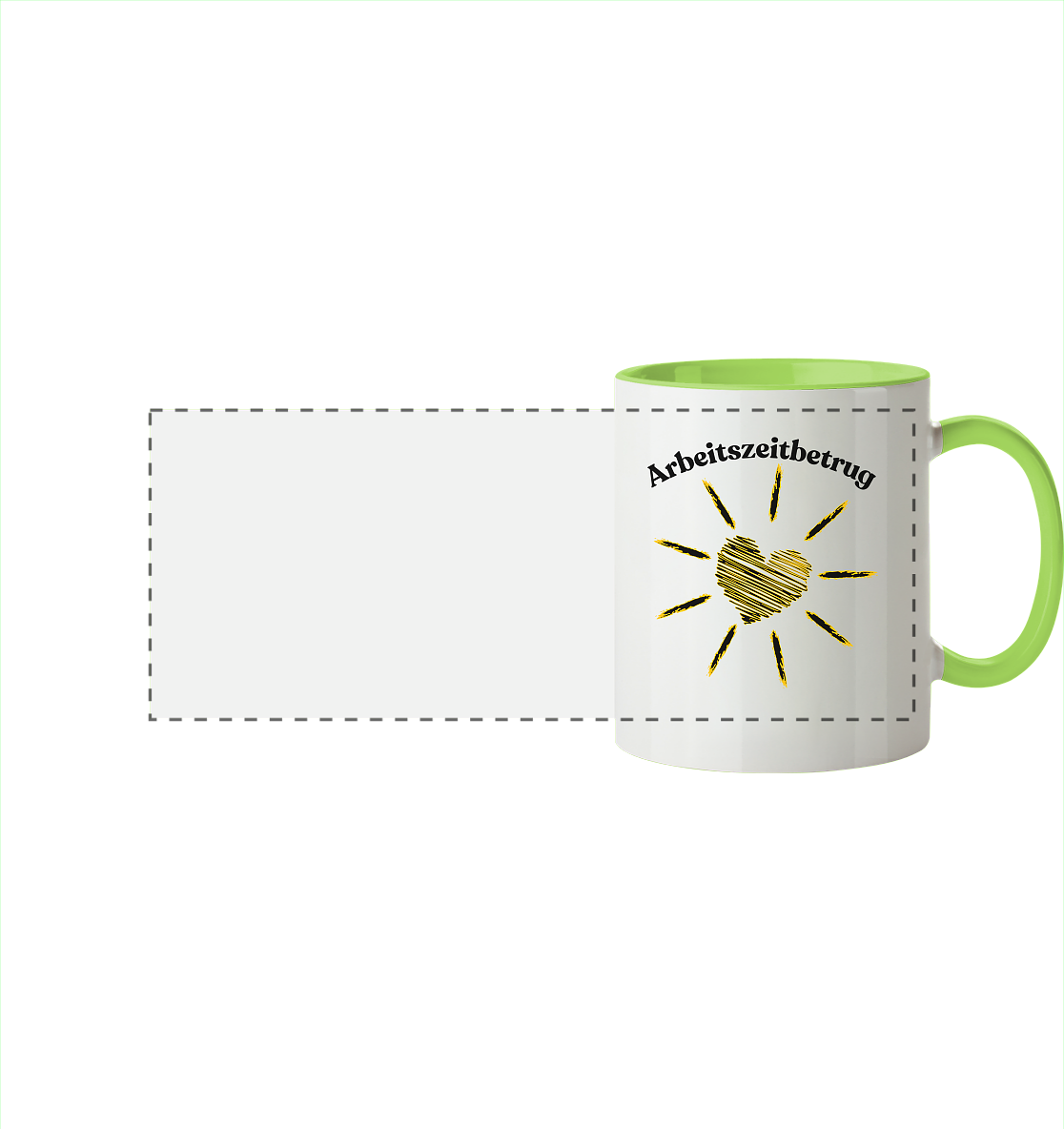 Arbeitszeitbetrug Kollektion - Panorama Tasse zweifarbig