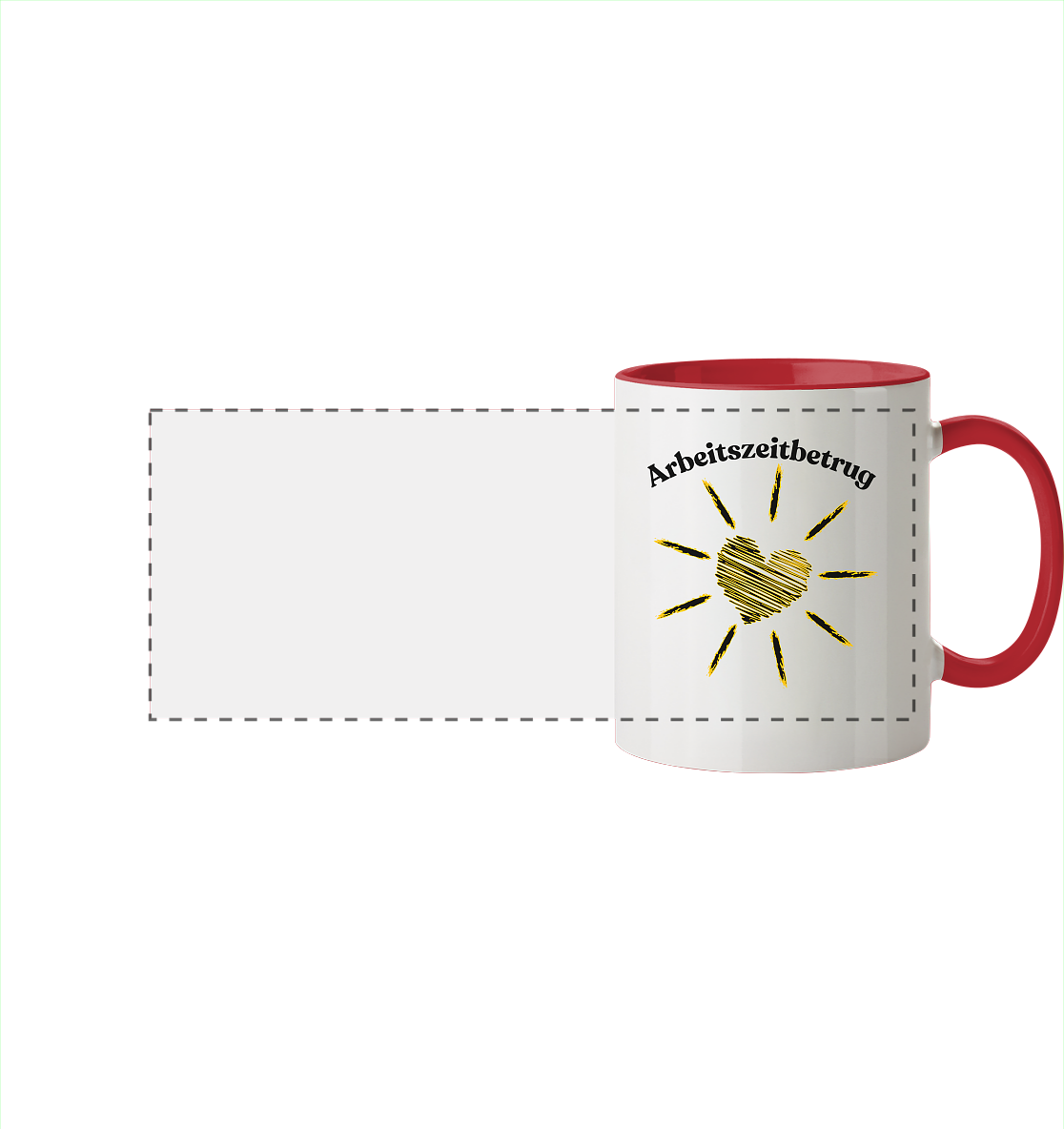 Arbeitszeitbetrug Kollektion - Panorama Tasse zweifarbig